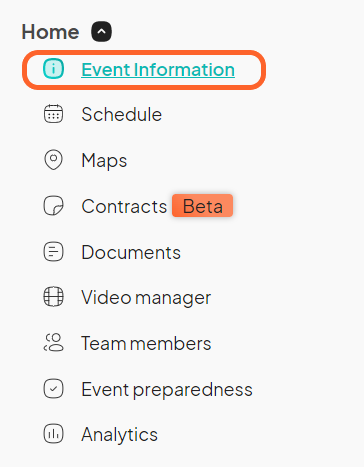 an image showing the right hand bar and to click event information