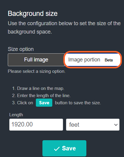 an image showing users where to select the image portion option
