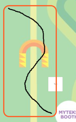an image showing users an example of what a free hand style line looks like when drawn on the map