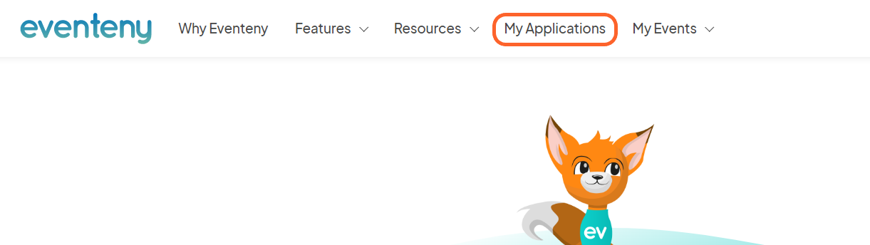 an image showing users where the My Applications tab is on the home page