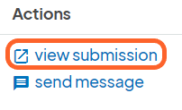 an image showing users the view submission button to the right of each submission