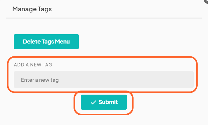 an image showing users the tag creation page