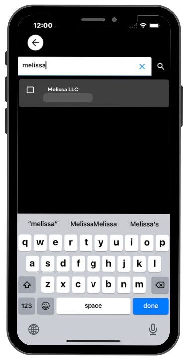 a mobile image showing users the search screen