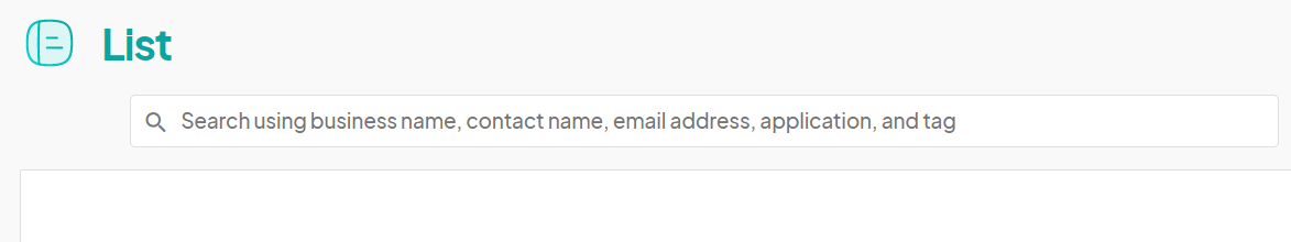 an image showing users the search bar at the top of the submission list page