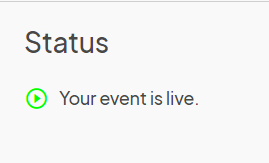 an image showing users what the live event status looks like