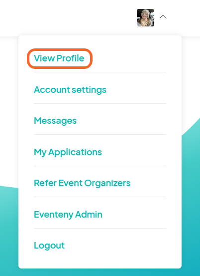 an image showing users where they can find the view profile page
