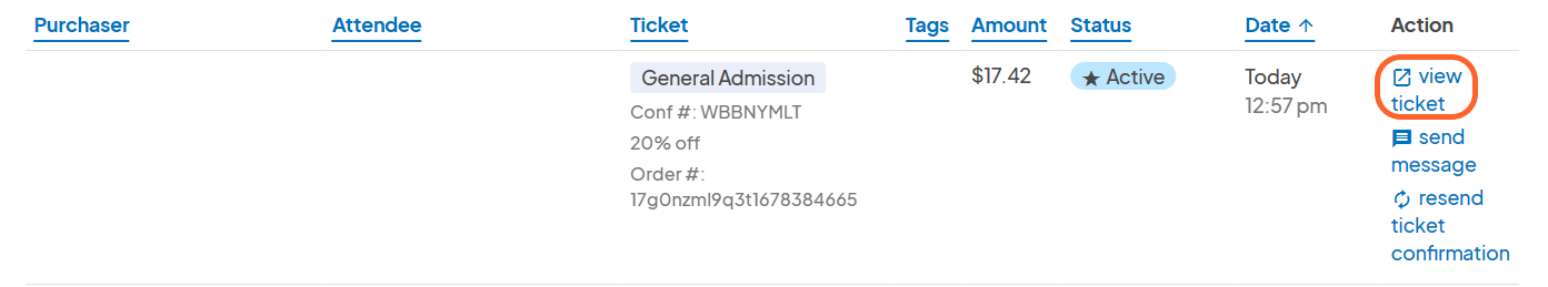 an image showing users the ticket list page with the view submission button highlighted