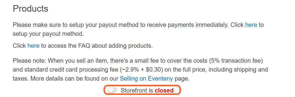 an image showing users the closed shop toggle