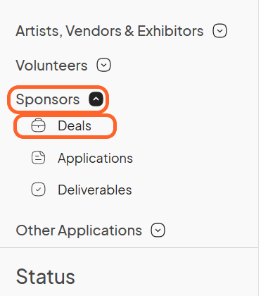 an image showing users the sponsor deals tab on the event dashboard