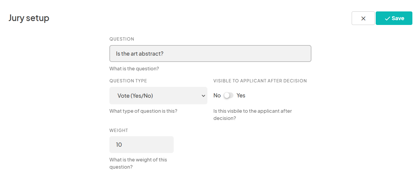 an image showing users the vote question type