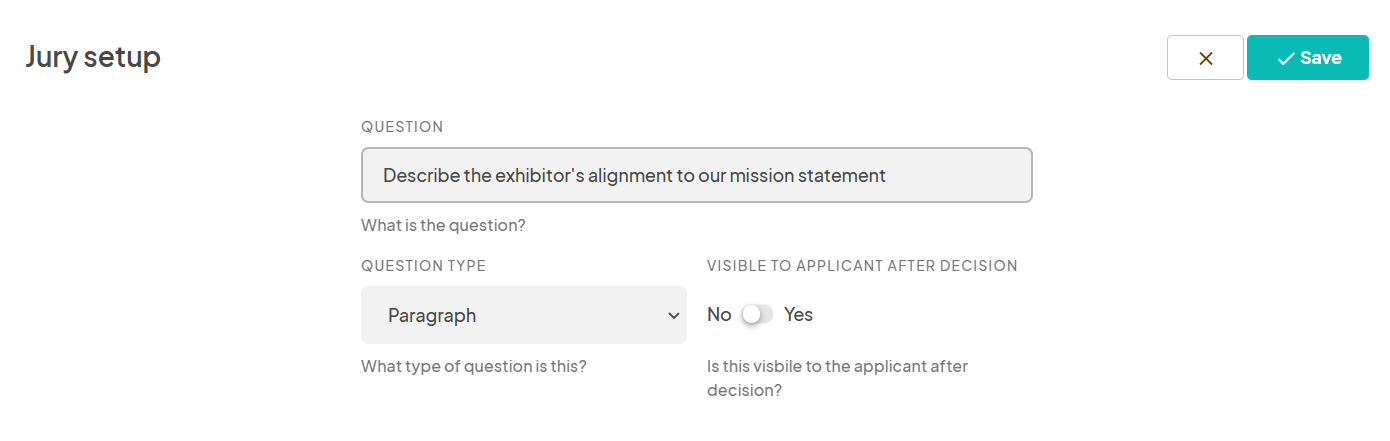 an image showing users the paragraph question type