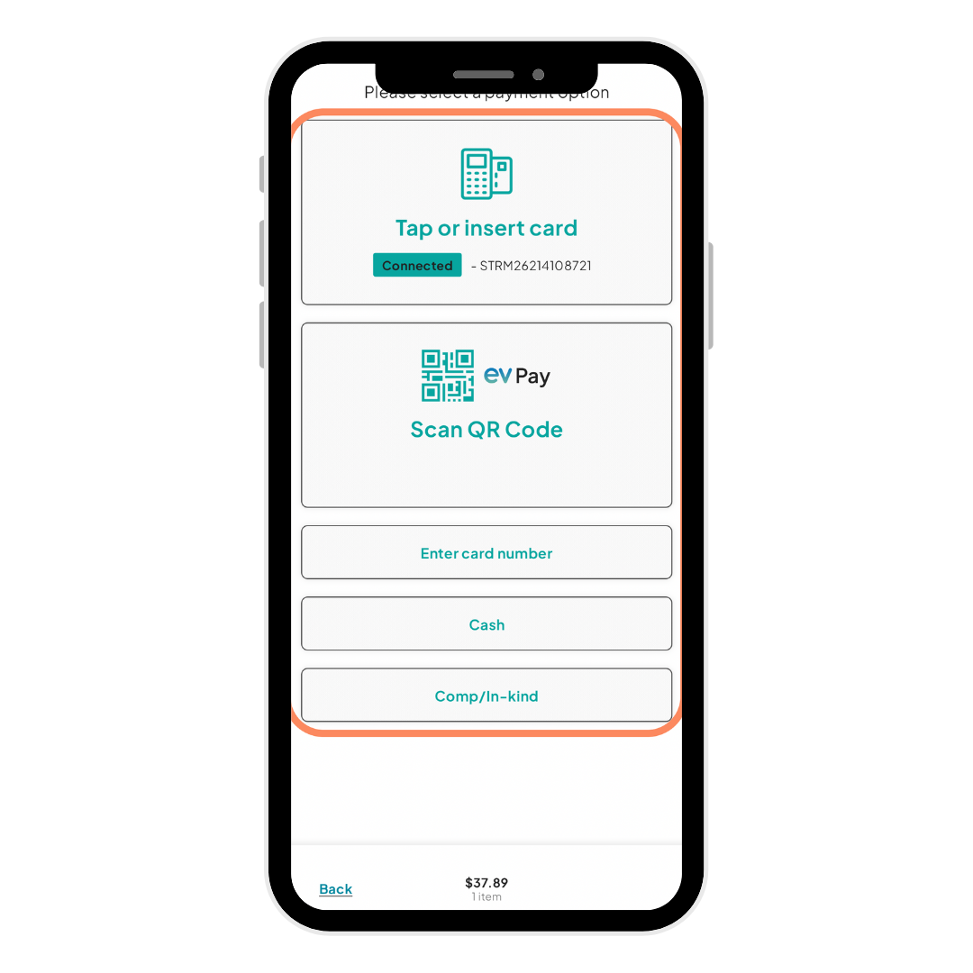 A mobile screen showing a cart summary for items like 'Test,' 'T-shirt,' and 'Lilly of the valley print,' with the number '1' highlighted next to the selected product.