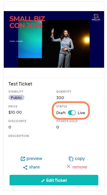 an image showing users that their volunteer and vendor applications should be toggled to published