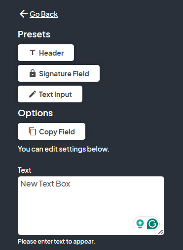 an image showing users the fields in the contract editor.