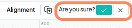 An image showing users the follow up are you sure prompt for when the click the delete button.