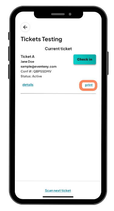 The mobile interface shows the 'Connect payment terminal' screen with a visual representation of a payment terminal. The 'Let's begin' button is highlighted with an orange outline, prompting the user to start the connection process.