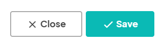 Screenshot of a confirmation section with two buttons labeled Close and Save. The Save button is highlighted.