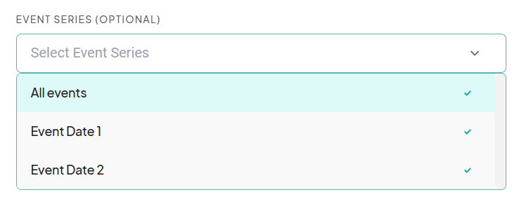 A table for editing the pricing of event dates with columns for date, price, quantity, and maximum allowed, along with edit and delete options.